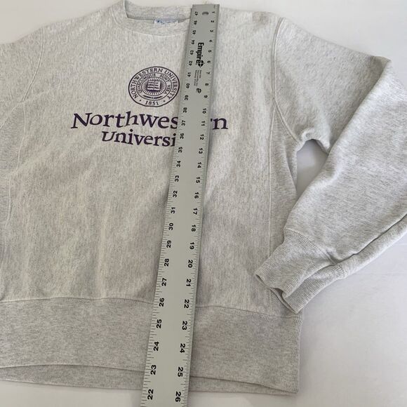 Vintage Y2K Champion Reverse Weave Northwestern University Sweatshirt Gray Small - Picture 8 of 10